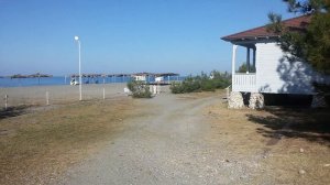 Пляж пансионата Сосновая роща, Пицунда, Абхазия