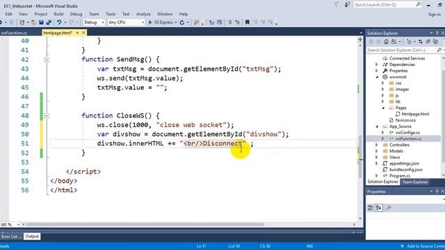 آموزش برنامه نویسی وب سوکت(WebSocket) چت بین افراد در Asp.net Core2.0