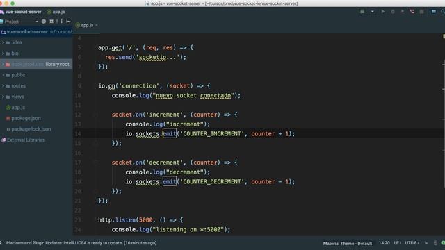 Vuejs 2 y Socket.IO: 05 Crear el módulo counter con Vuex смотреть онлайн