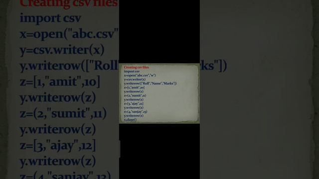 file handling in Python (CSV), READING & WRITING in CSV File. ???? смотреть онлайн