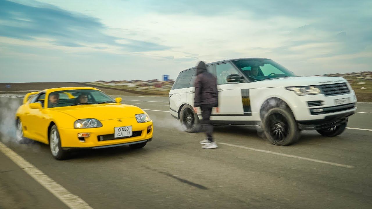 БЕЗУМНЫЙ RANGE ROVER против КОРЧЕЙ: ВАЗ 2107 500 л.с. и TOYOTA SUPRA 388 л.с. смотреть онлайн