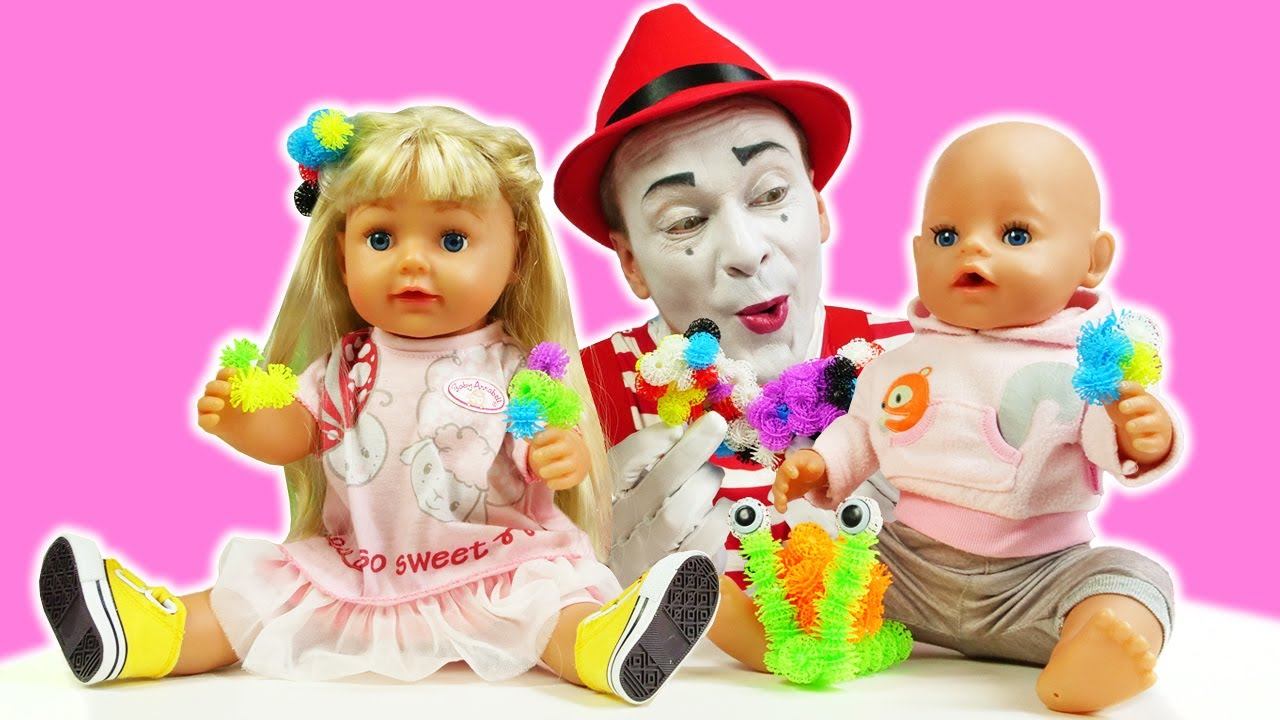 Кукла БЕБИ БОН и Сестричка - Конструктор Липучка для Baby Born! - Весёлые игры на развитие. смотреть онлайн