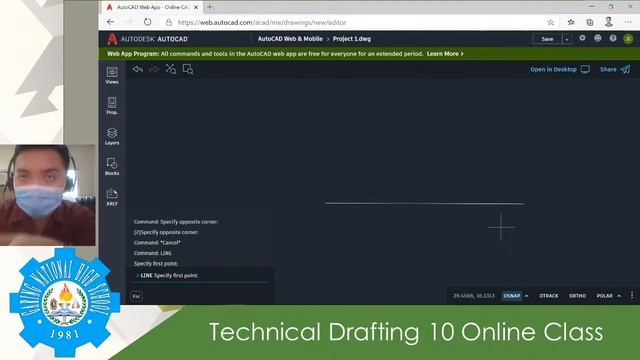 Technical Drafting 10 - Lines in Web AutoCAD смотреть онлайн