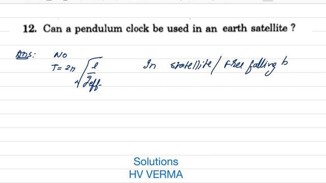 Solution|HC Verma|Simple harmonic motion|Question for short answers|Question number 12 смотреть онлайн