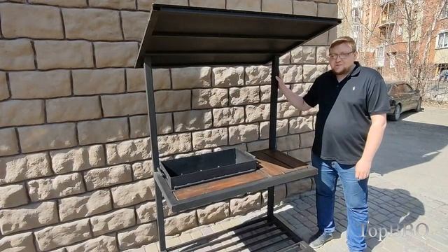 Мангал с крышей в стиле Лофт. Топ Барбекю смотреть онлайн