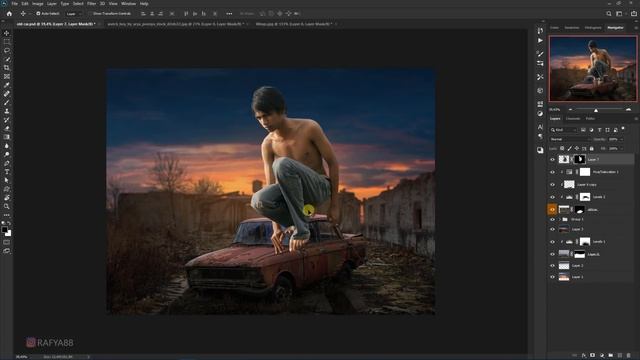 Side Wing Sunset Effect Photo Manipulation Photoshop Tutorial смотреть онлайн