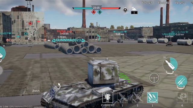 WAR THUNDER MOBILE KV-2 gameplay смотреть онлайн
