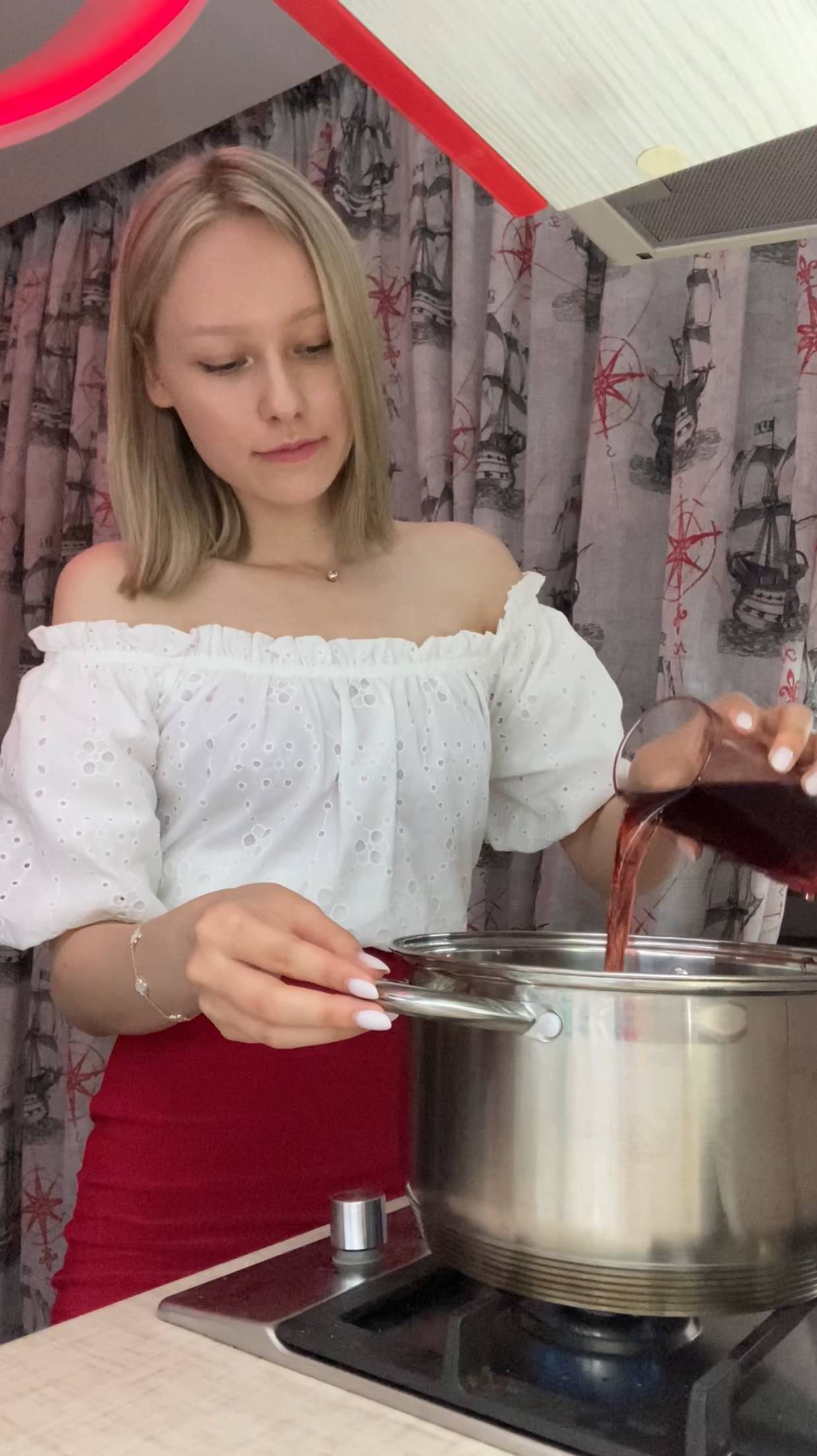 Вишневый манный мусс🍒 #рецепты