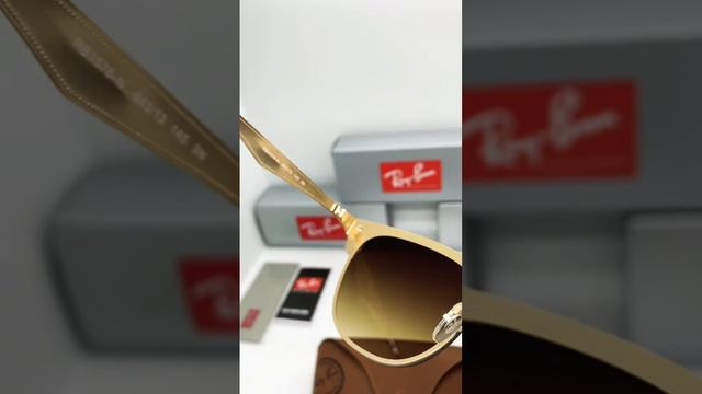 Солнцезащитные очки Ray Ban Clubmaster RB 3576 043/13 (золотая оправа/линзы коричневый градиент) смотреть онлайн