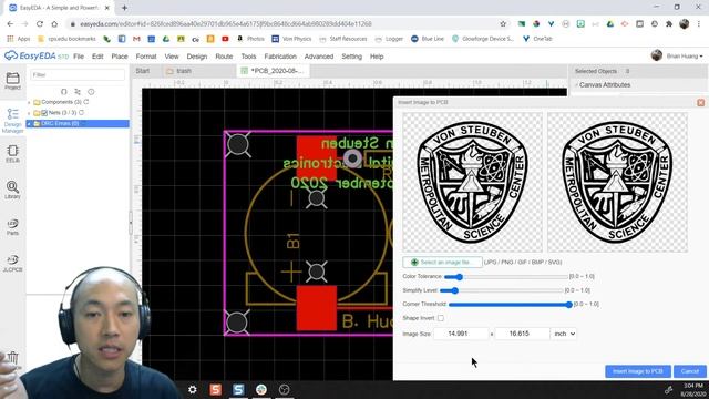 Importing Images into EasyEDA PCB Layout смотреть онлайн