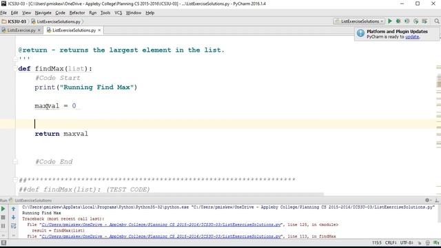 Python Basics - Lists Exercise findMax(list) смотреть онлайн