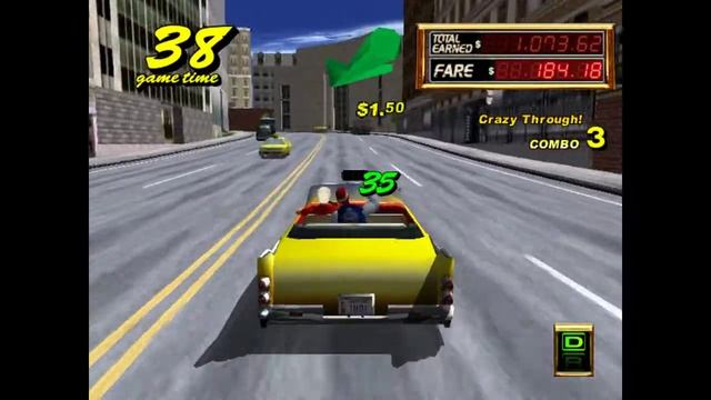 Crazy Taxy 2 (Dreamcast) -Gameplay- Gamer Score! смотреть онлайн