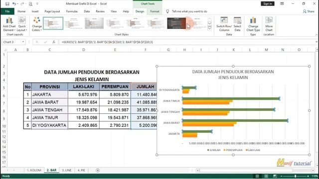 Tutorial Ms Excel 2019 - Membuat Grafik Excel смотреть онлайн