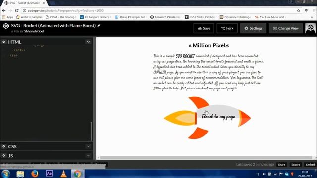 Interactive Rocket SVG Animation - Using HTML, CSS And Adobe Illustrator