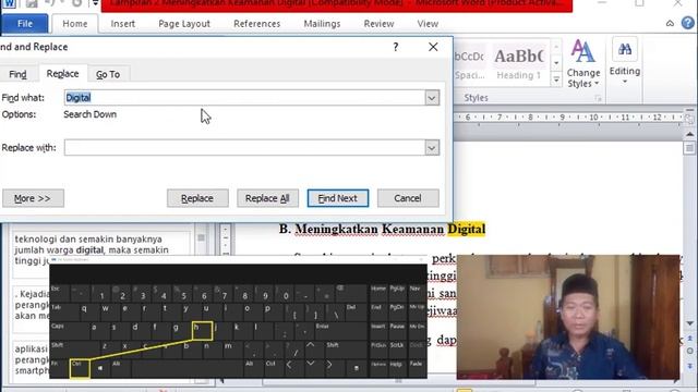 Belajar Komputer || Fungsi Tombol Kombinasi Ctrl + H смотреть онлайн