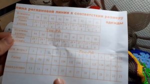 Полезные таблицы с размерами для вязания