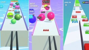 {[ 512 AO ]} Ball Run 2048 INFINITY MODE vs Ball Run Infinity vs Number Run 3D Master 2048 Challeng