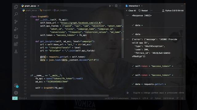 Dashboard para gestor de tráfego: dados da API do FACEBOOK ADS usando Python смотреть онлайн