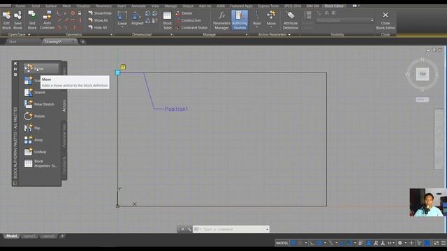 Season 1 Move Action And Point Parameter AutoCAD Dynamic Block Tutorial смотреть онлайн