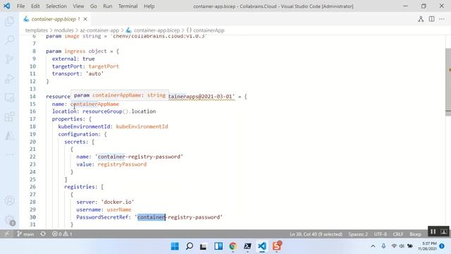 BICEP TEMPLATE FOR AZURE CONTAINER APPS смотреть онлайн