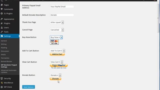 WP Marketer PayPal Settings смотреть онлайн