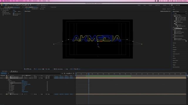 without plugin Neon Text Animation in After Effects || Easy|Tutorial смотреть онлайн