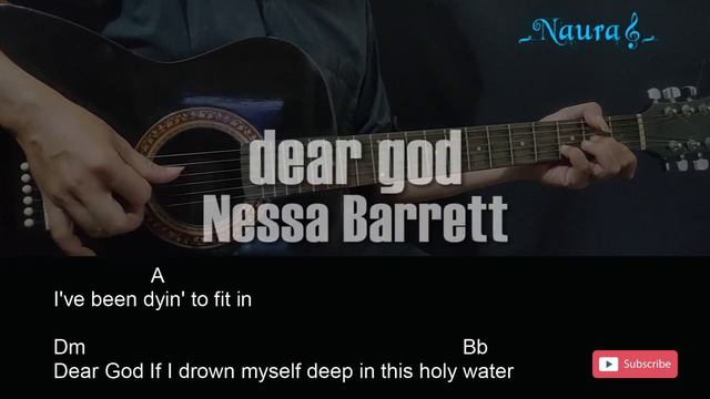 Nessa Barrett - dear god Guitar Chords Lyrics смотреть онлайн