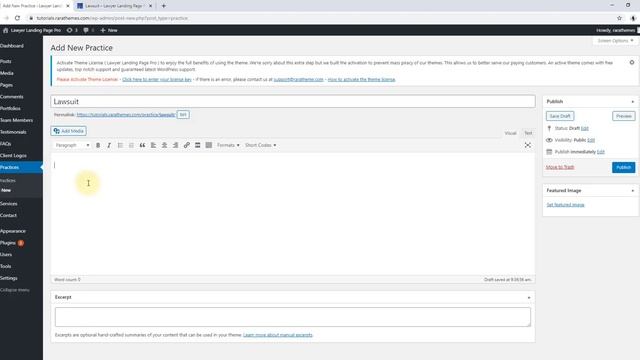 How to Configure Practice Section on homepage | Lawyer Landing Page Pro WordPress Theme смотреть онлайн