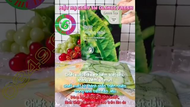Mặt Nạ Giấy Hàn Quốc Dưỡng Da 3W Clinic Mask Sheet Chanh Trà xanh Nha Đam Dưa Leo Nhau Thai Cừu смотреть онлайн
