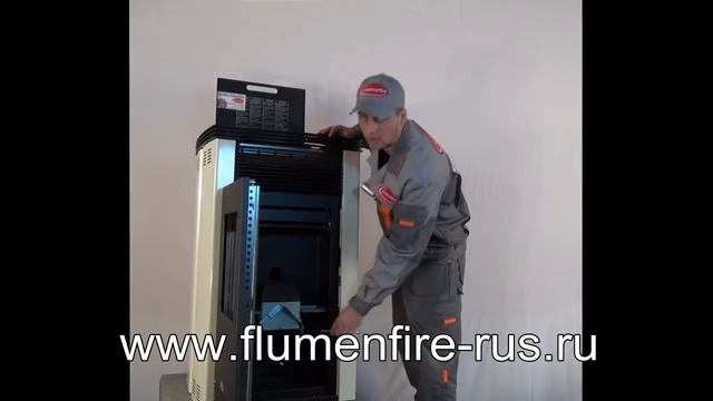 Пеллетный камин с разводкой по помещениям Flumenfire Rubina 12 кВт смотреть онлайн