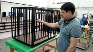 Клетка для собак усиленная ,   The dog cage is a reinforced, home-made vandal-proof dog cage.