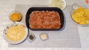 «Запеканка из картофеля,  курицы  и кукурузы». Идеальное сочетание!