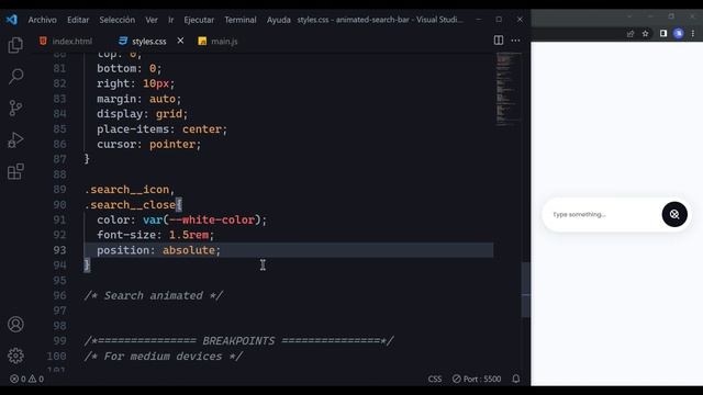 Search Bar Using HTML CSS & JavaScript | Animated Search Box смотреть онлайн