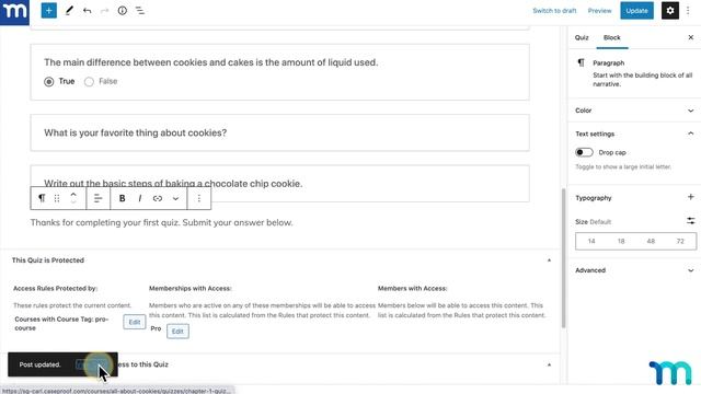 How to Create a Quiz in MemberPress Courses (Tutorial) смотреть онлайн