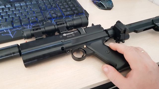 PCP- PISTOLS ULTRA COMPACT ). ВЕРСИЯ С СКЛАДНЫМ ПРИКЛАДОМ .
