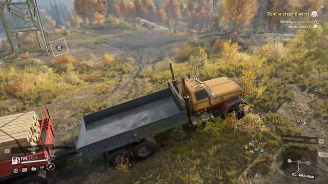 SnowRunner - Ремонт старого моста. Обучение (Мичиган) смотреть онлайн