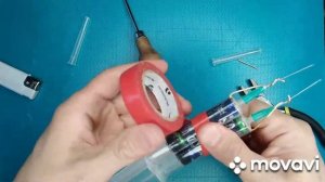 Выжигатель из шприцев и батареек