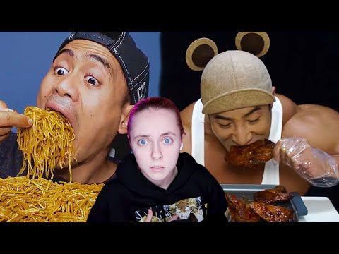 САМЫЕ ГОЛОДНЫЕ МУКБАНГЕРЫ В МИРЕ реакция на асмр и мукбанг смотреть онлайн