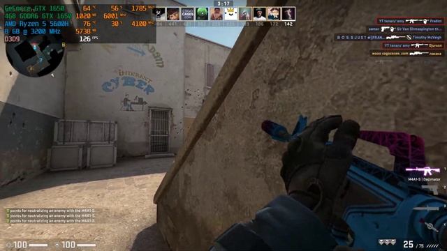 CS GO - GTX 1650 Ryzen 5 5600H смотреть онлайн