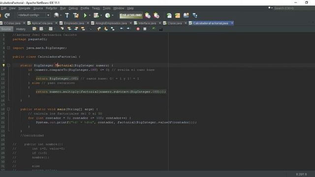 Calculadora de Numero FACTORIALES en JAVA - RECURSIVIDAD BIGINTEGER JFRAME ?️⌨️?? смотреть онлайн