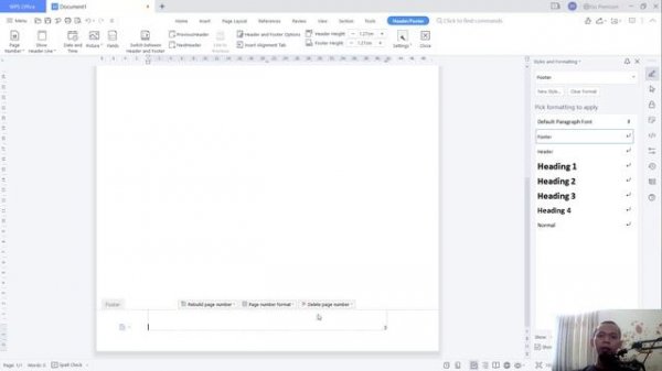 WPS Office Word How To Add Page Numbers