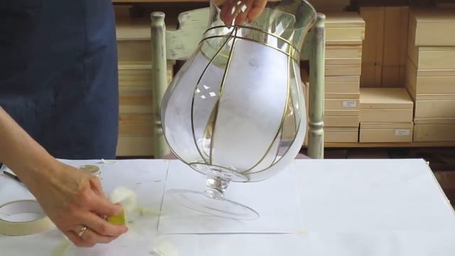DIY Flower Glass Vase How to Decoupage On glass Tutorial смотреть онлайн