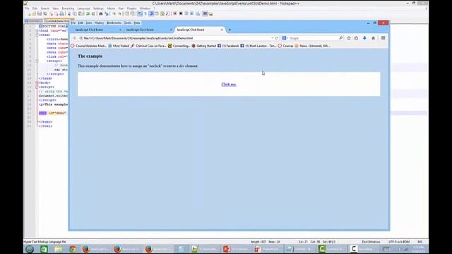 Javascript Learning Series: JavaScript Click Event смотреть онлайн
