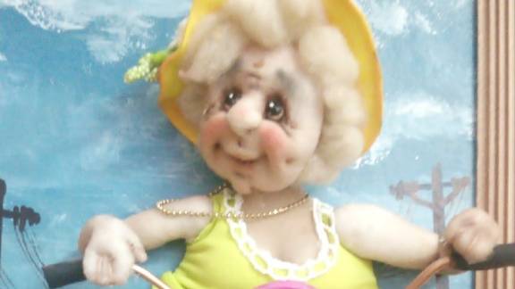 Картина Бабка 3Д (голова) капрон