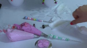 Как сделать розы из айсинга Цветы из айсинга Белковая глазурь  Royal Icing
