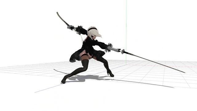 [3D Animation x NieR] 2B combo fan animation смотреть онлайн