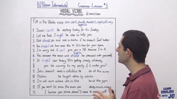 Learn English: Level B2 (Upper-Intermediate, Grammar) Modal Verbs, Exercise 📝