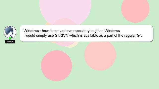 Windows : how to convert svn repository to git on Windows смотреть онлайн