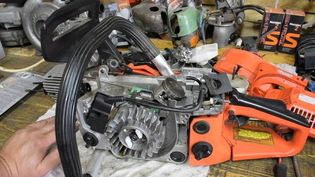 Китайская бензопила "Husgvarna".Разобрал новую пилу и удивился. смотреть онлайн