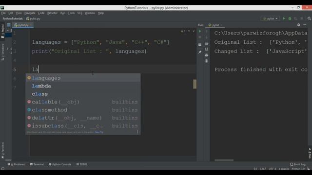 Python Tutorial - Python List смотреть онлайн
